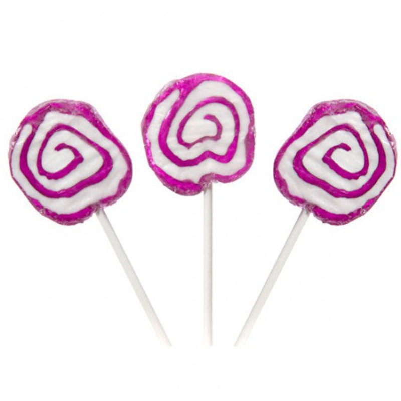 Purple & White Hypno Pops Lollipops – 100ct