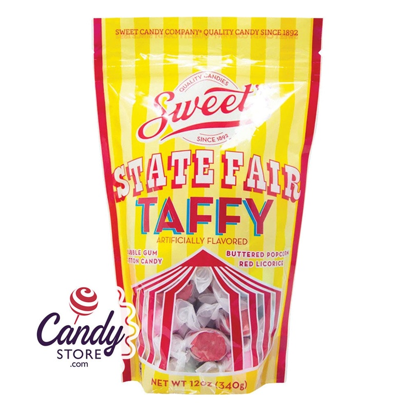 Sweet’s Candy Co Taffy State Fair Assortment 24oz Stand Up Pouch – 12ct