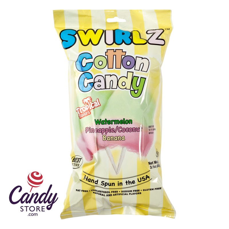 Swirlz Tropical Cotton Candy 3.1oz Bag – 24ct