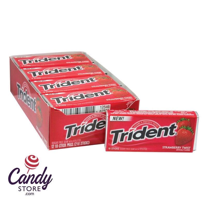 Trident Strawberry Gum – 12ct