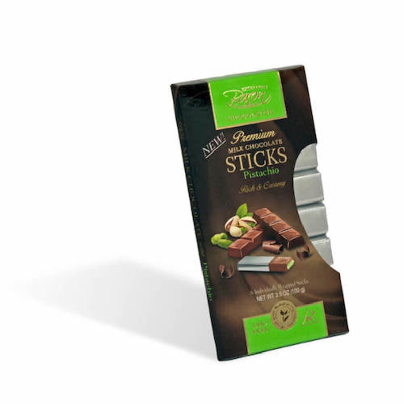 Baron Milk Chocolate Pistachios Sticks – 12ct