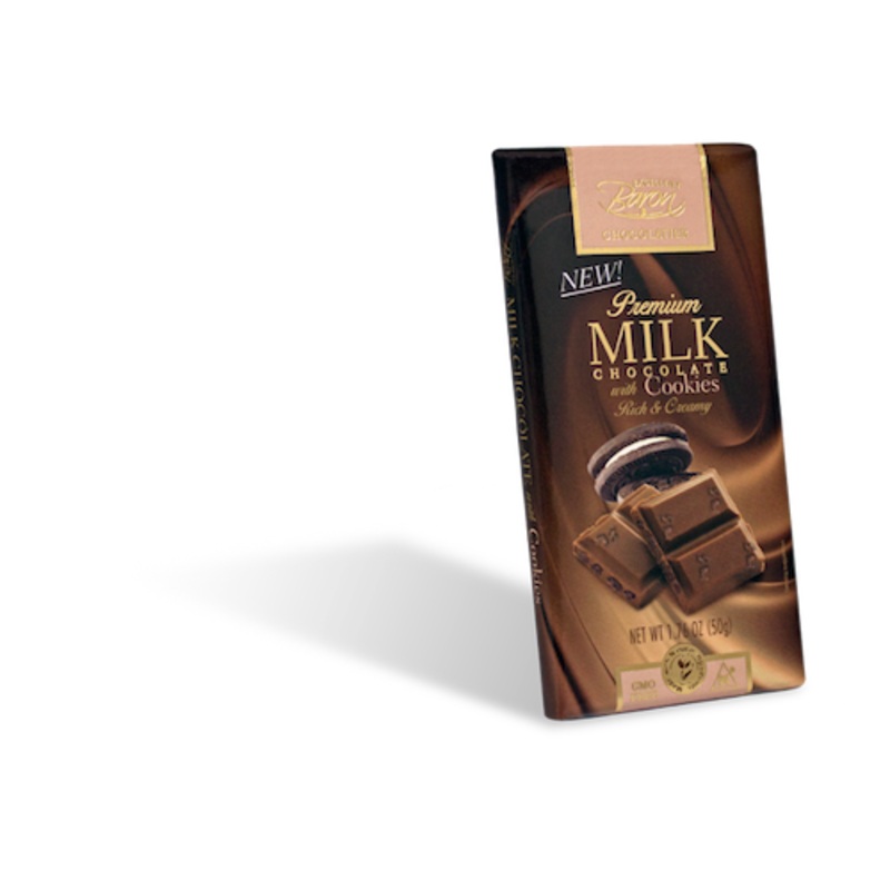Baron Milk Chocolate with Cookies Bar – 12ct