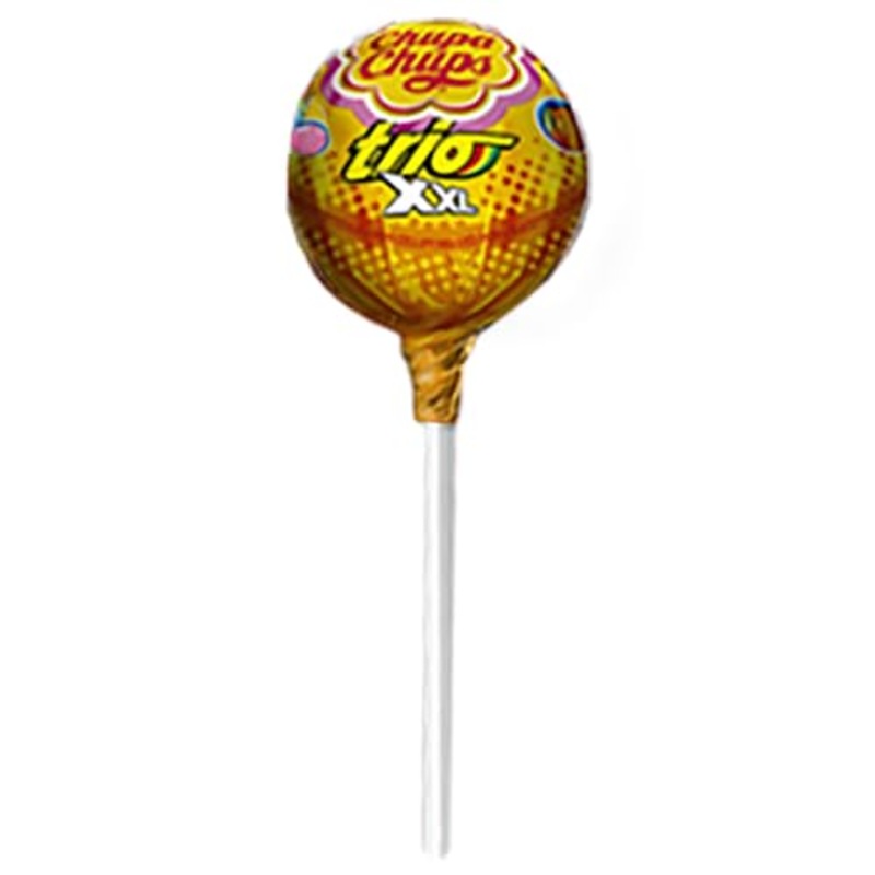 Chupa Chups XXL Trio Lollipops With Gum – Mango Orange