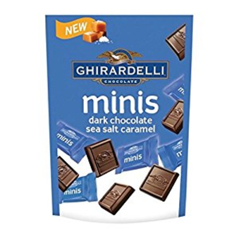 Ghirardelli Minis Squares Dark Chocolate Sea Salt Caramel Pouch – 6ct