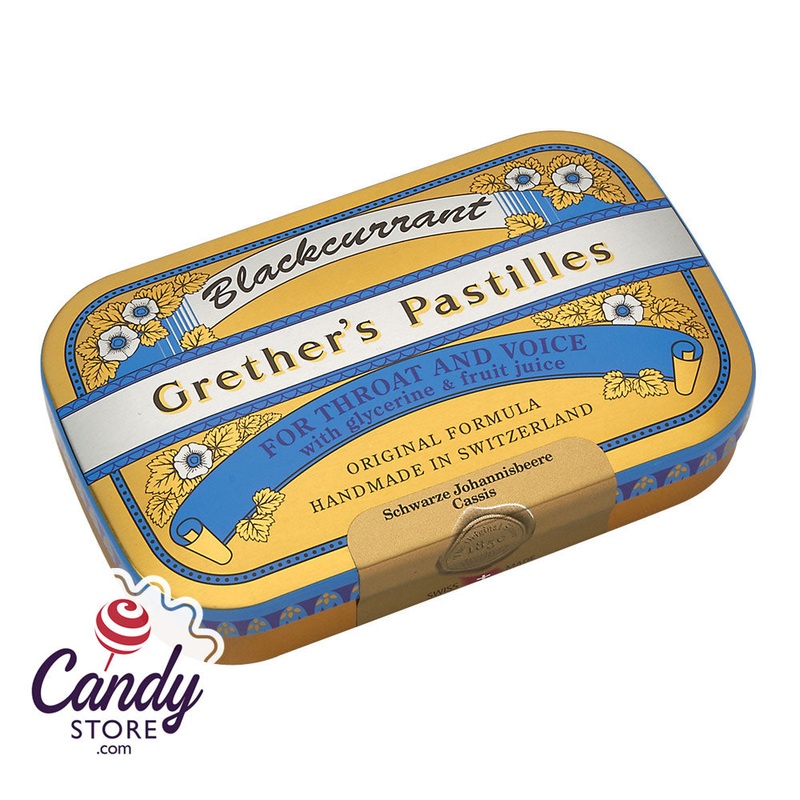 Grether’s Regular Black Currant Pastilles 2.1oz Tin – 12ct