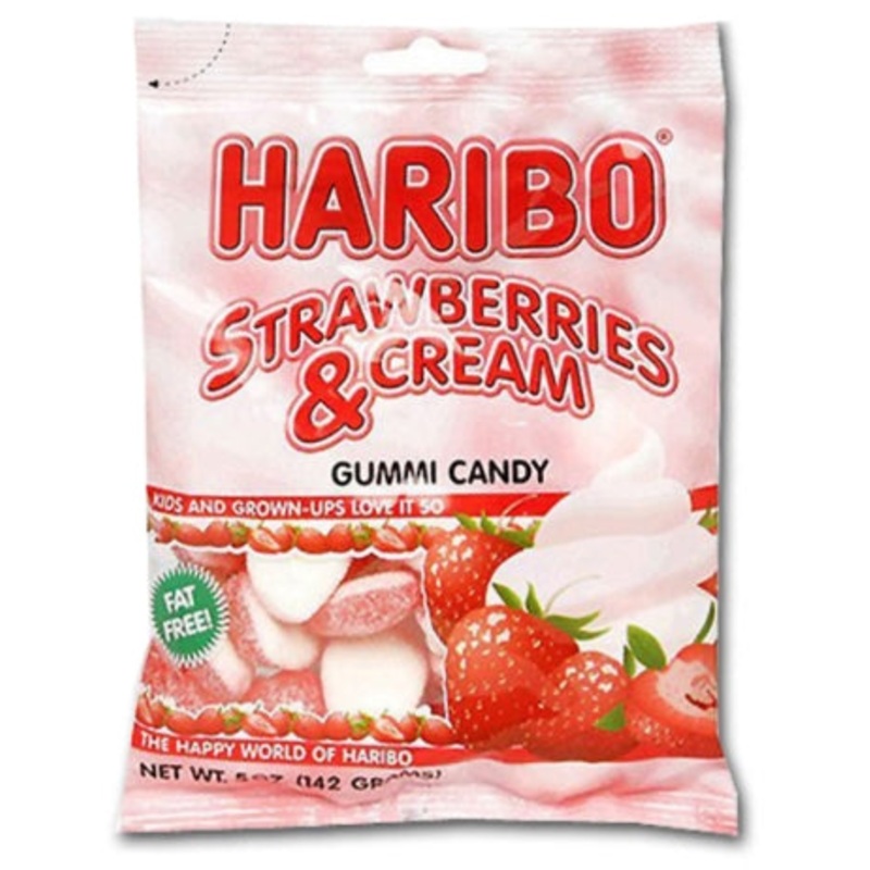 Haribo Strawberries And Cream Gummi Soft Candy – 12ct