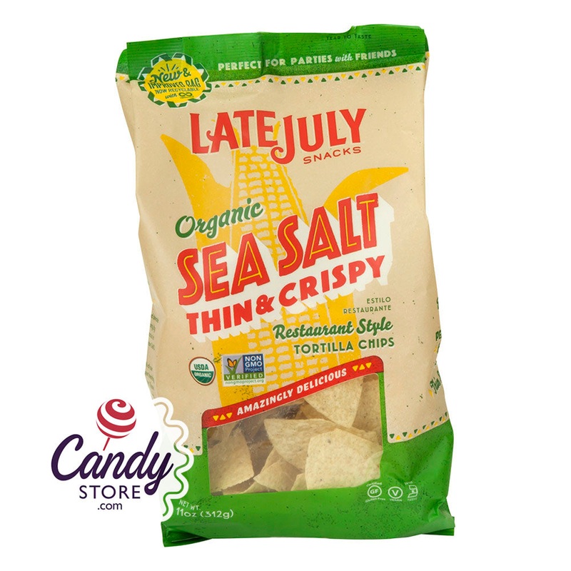 Late July Organic Restaurant Style Sea Salt Tortilla Chips 11oz Bags – 9ct