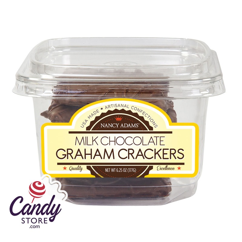 Milk Chocolate Graham Crackers 6.25oz Tub Nancy Adams – 6ct
