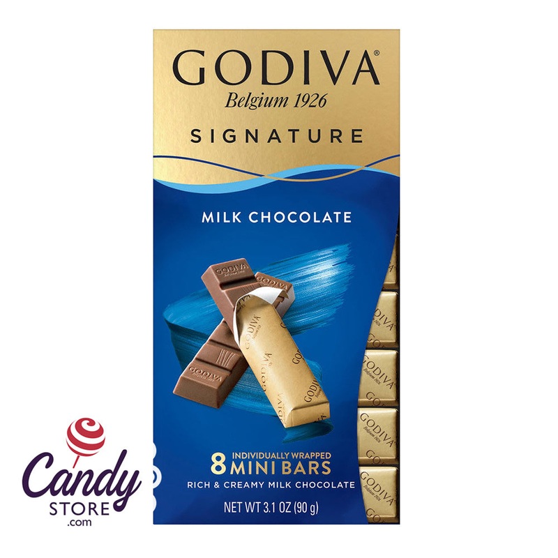Mini Godiva Bars Milk Chocolate – 12ct