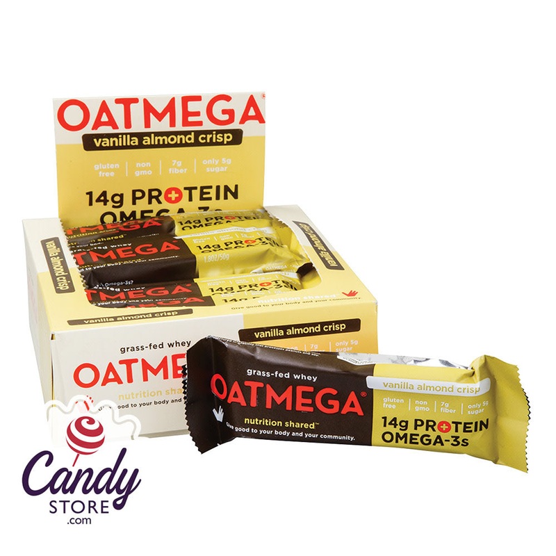 Oatmega Vanilla Almond Crisp Bar 1.8oz – 12ct