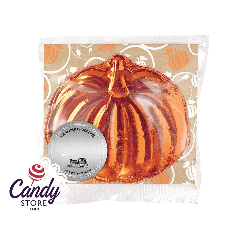 Orange Foiled Milk Chocolate Pumpkin 3oz – 18ct