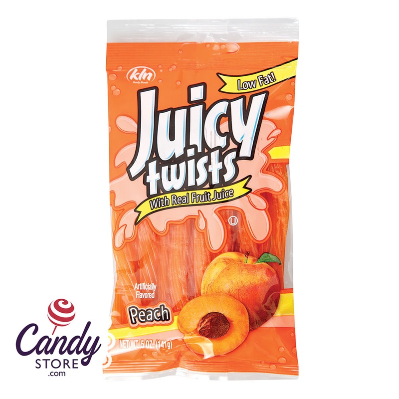 Peach Juicy Twists 5oz Peg Bag – 12ct
