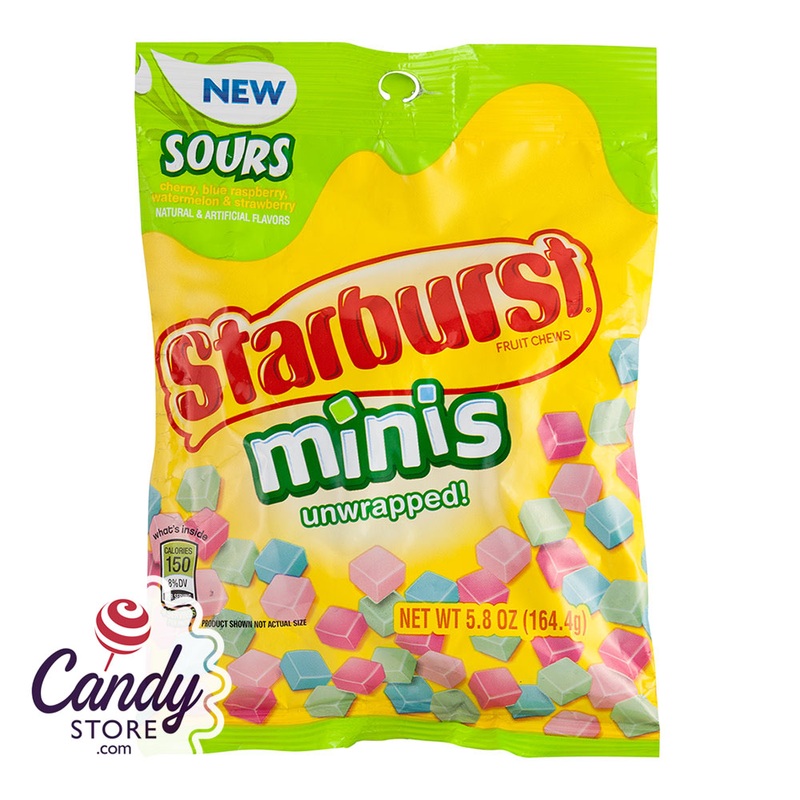 Starburst Minis Sours 5.8oz Peg Bag – 12ct