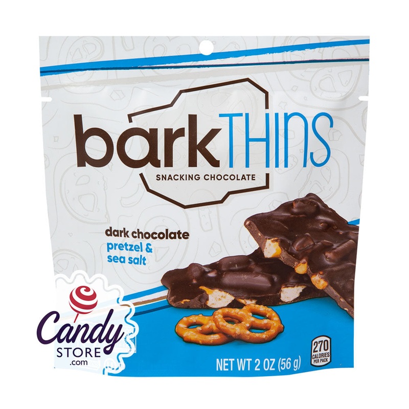 Bark Thins Dark Chocolate Pretzel 2oz Pouch – 24ct