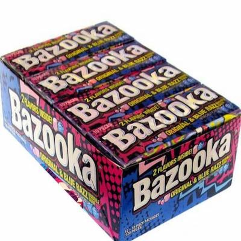 Bazooka 10pc Original and Blue Razzberry Packs – 12ct