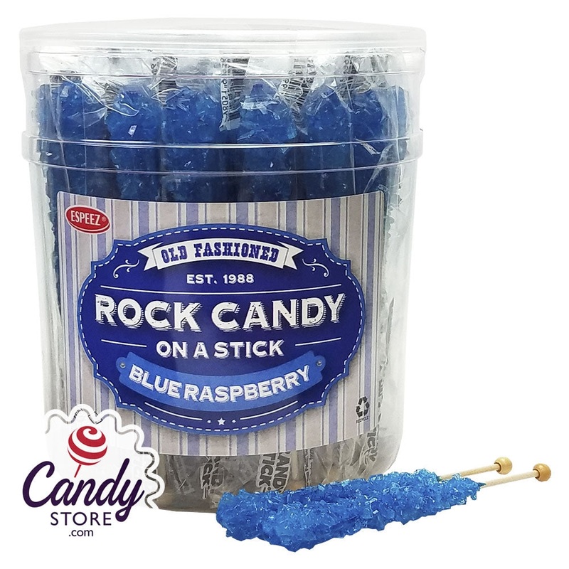 Blue Rock Candy Crystal Sticks – 36ct Jar