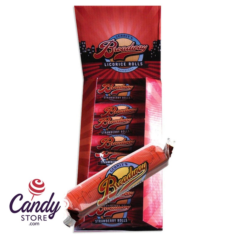 Broadway Licorice Rolls Strawsberry Red – 24ct