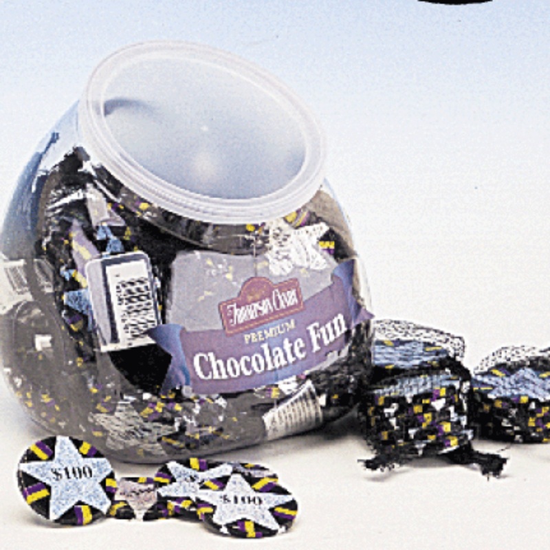 Chocolate Poker Chip Mesh Bags – 30ct Tub