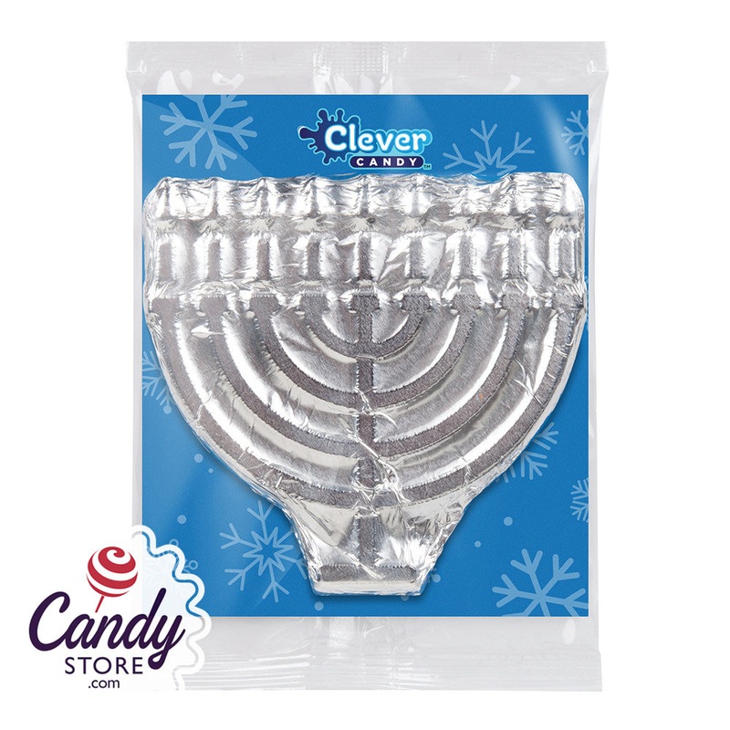 Foiled Menorah Milk Chocolate 3oz – Amusemints 18ct