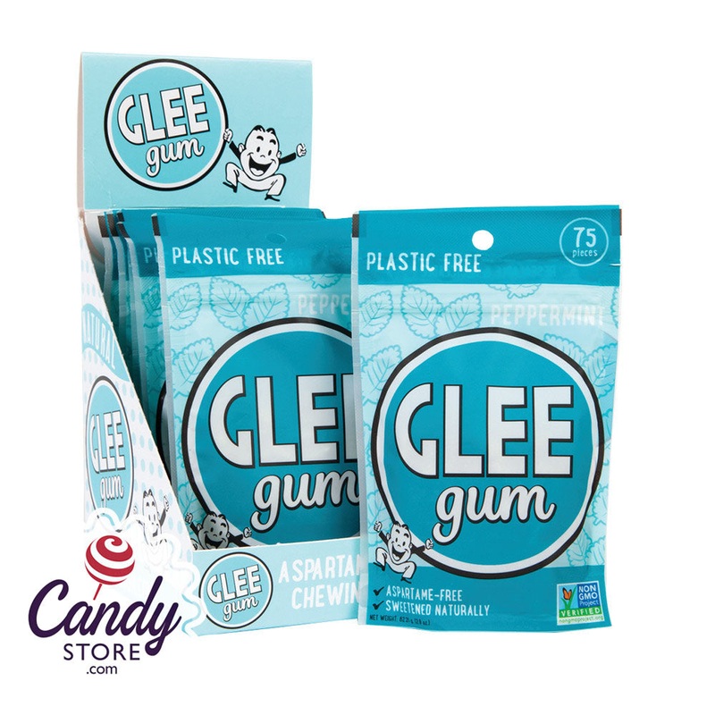 Glee Gum Peppermint Gum Pouch 75-Piece – 6ct