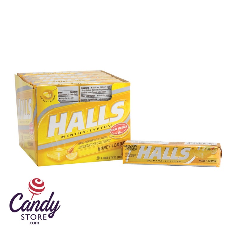 Halls Honey Lemon Cough Drops – 20ct