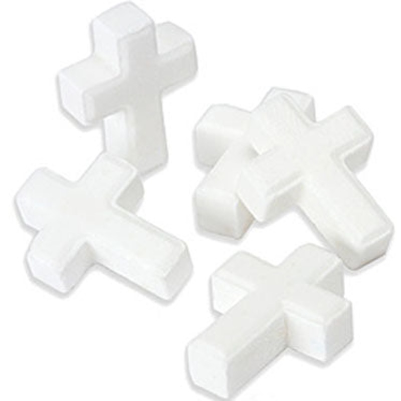 Mini White Candy Crosses – 5lb