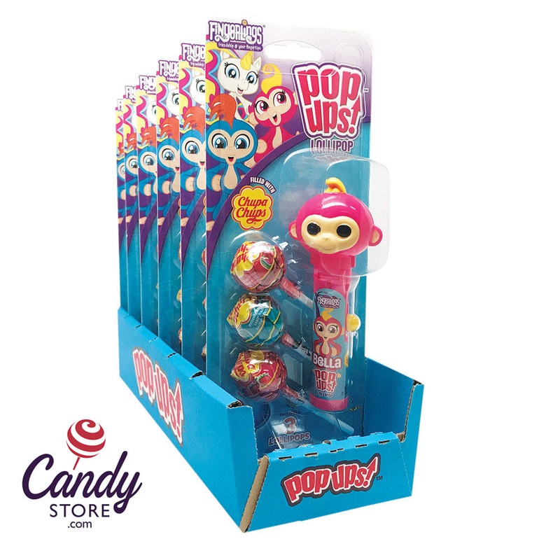 Pop Ups Fingerlings Lollipops 1.26oz Blister Pack – 6ct