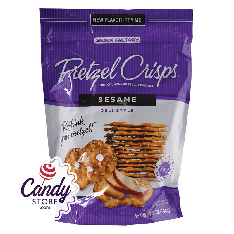 Pretzel Crisps Sesame 7.2oz Bags – 12ct