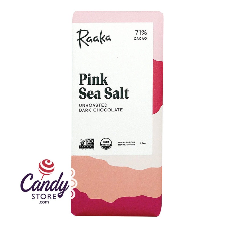 Raaka Bar Dark 71% Pink Sea Salt 1.8oz – 144ct