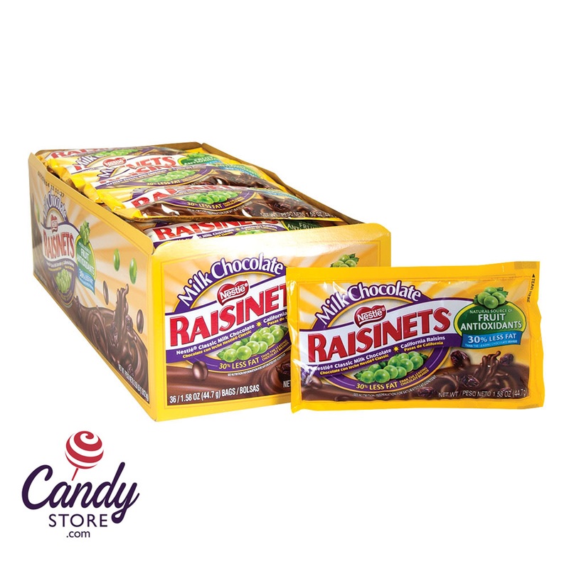 Raisinets Milk Chocolate Raisins – 36ct