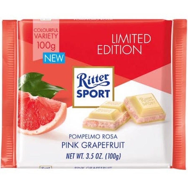 Ritter Sport Milk Chocolate with Pink Grapefruit Cream – 12ct