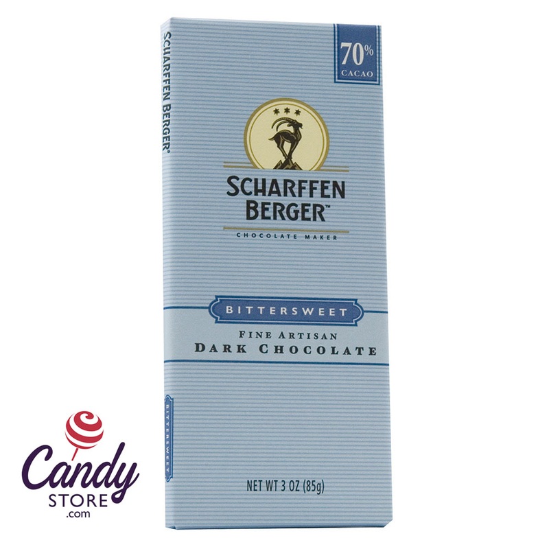 Scharffen Berger 70% Bittersweet Dark Chocolate Bars – 12ct
