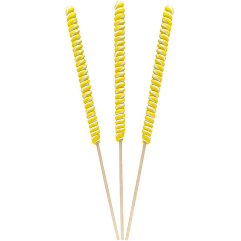 Yellow Tremendously Tall Tesla Twist Pops – Banana 12pc Box