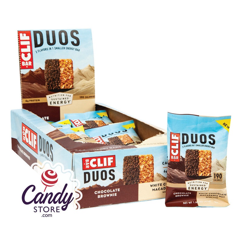 Clif Bar Duos Brownie & White Chocolate Macadamia Nut 1.66oz – 168ct