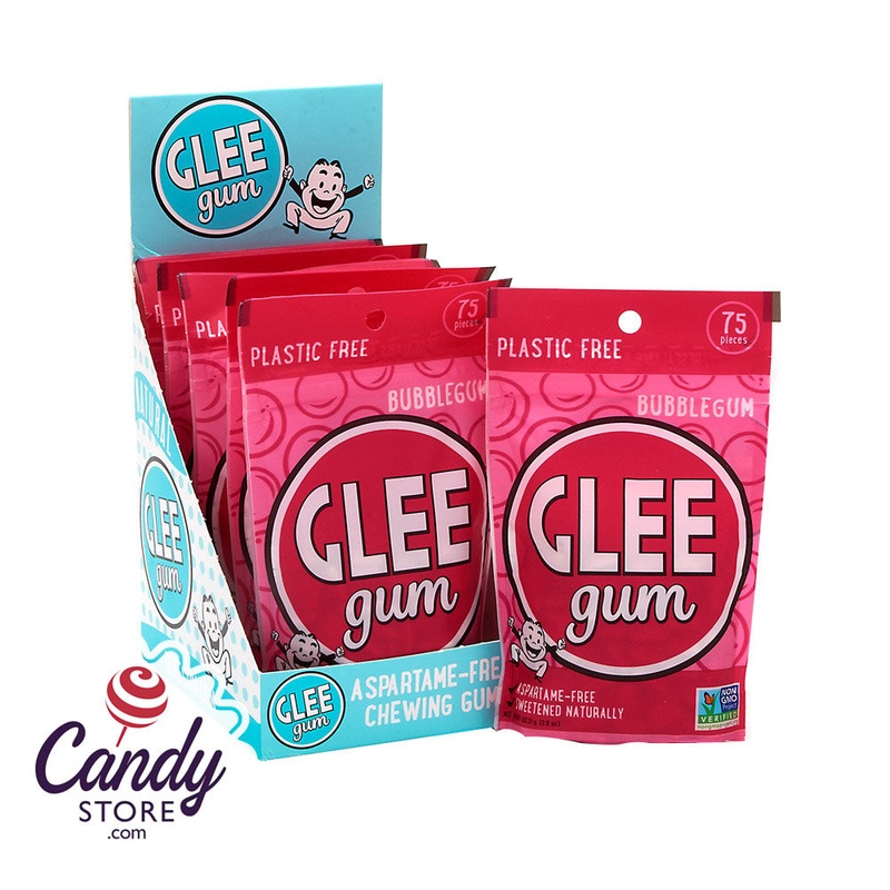 Glee Gum Bubblegum Gum 75-Piece Pouch – 6ct