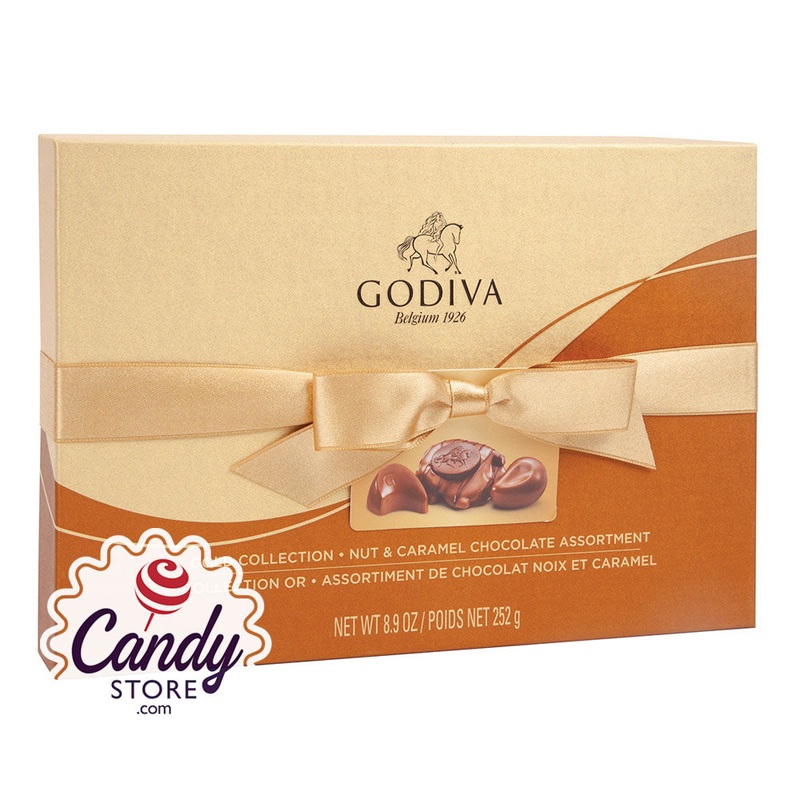 Godiva Nut & Caramel Chocolate Assortment 19-Piece Boxes – 10ct