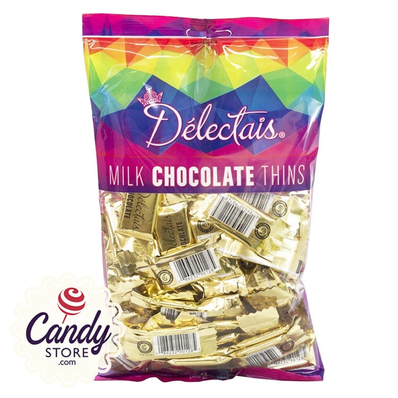 Gold Delectais Milk Chocolate Thins Bags – 14.1oz