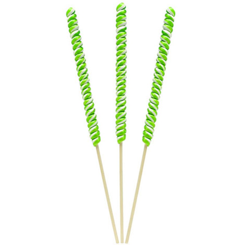 Green Tremendously Tall Tesla Twist Pops – Lime 12pc Box