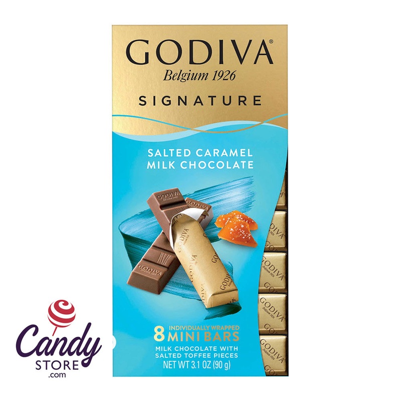 Mini Godiva Bars Milk Chocolate Caramel – 12ct