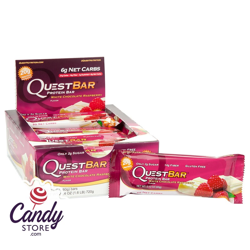 Quest Bars White Chocolate Raspberry Protein 2.1oz – 12ct