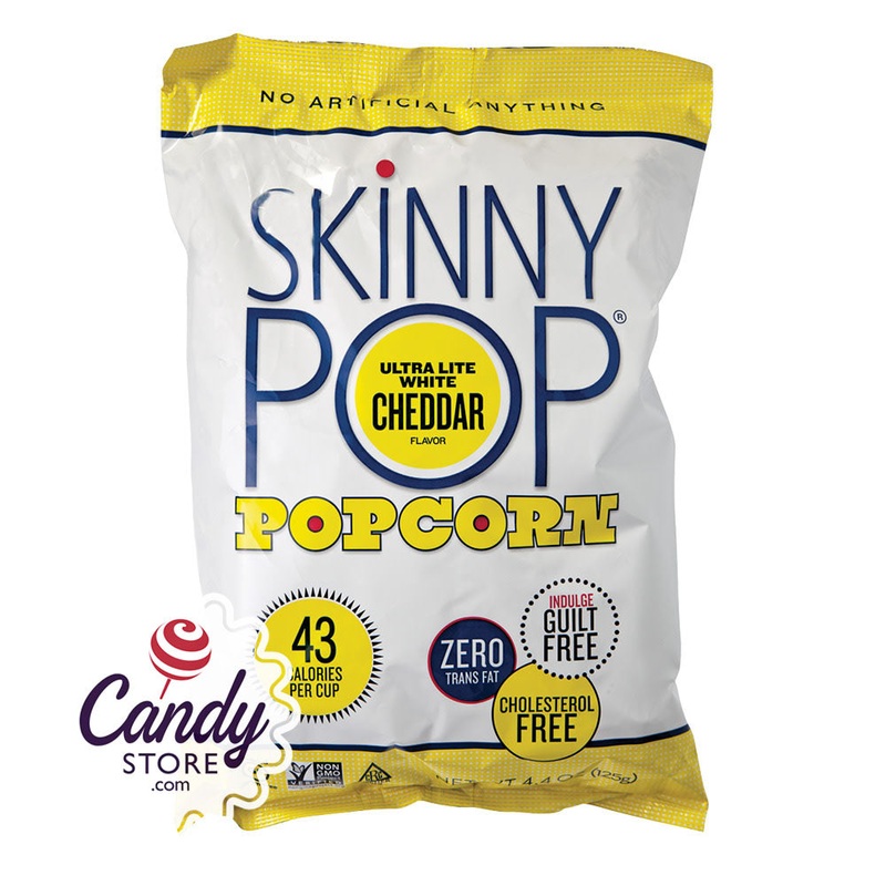 Skinnypop Lite White Cheddar Popcorn 4.4oz Bags – 12ct