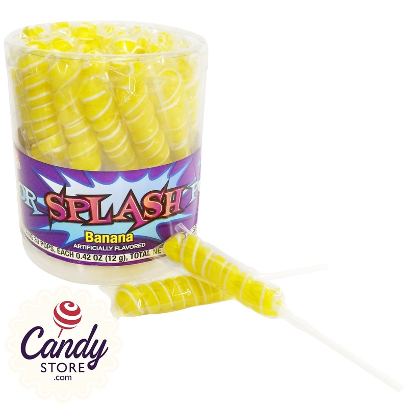 Spiral Color Splash Mini Pops Yellow – 30ct