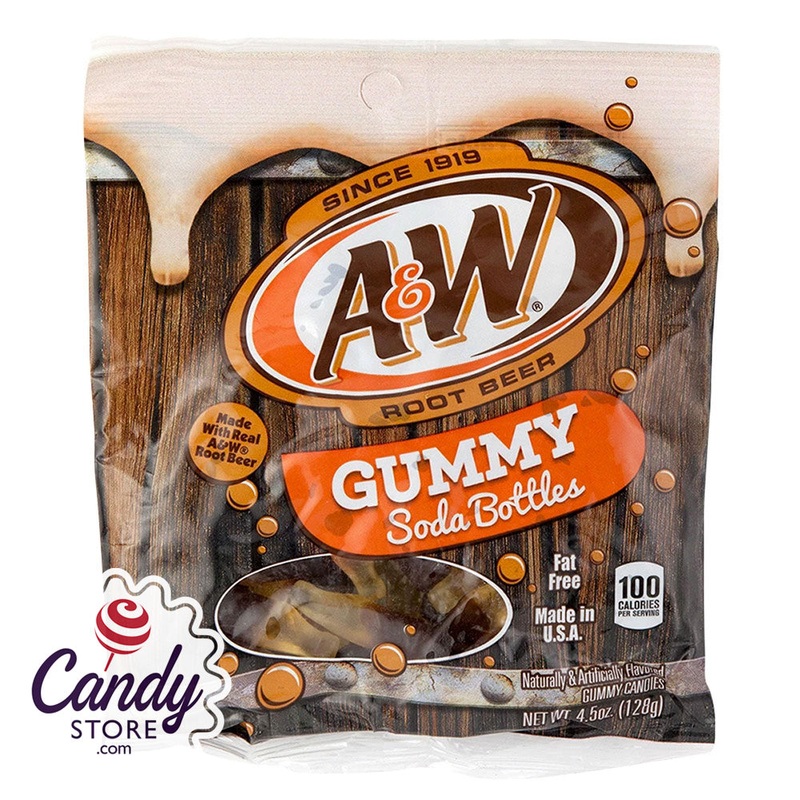 A&W Root Beer Gummy Soda Bottles – 6ct