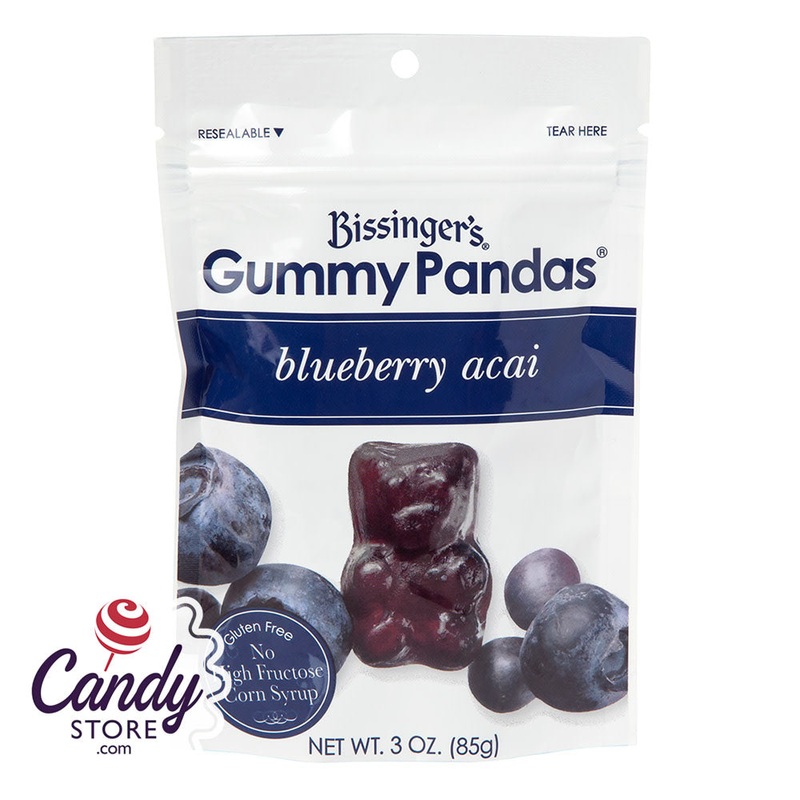 Bissinger’s Blueberry Acai Gummy Pandas 3oz Pouch – 12ct