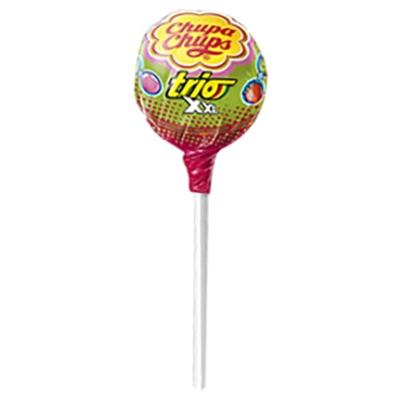 Chupa Chups XXL Trio Lollipops With Gum – Strawberry Kiwi