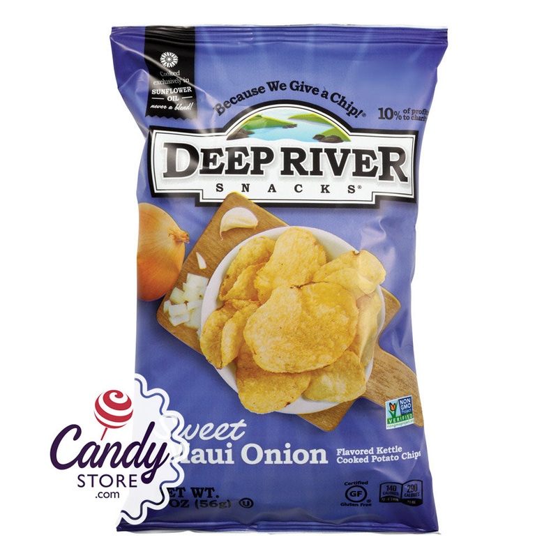 Deep River Sweet Maui Onion Kettle Chips 2oz Bags – 24ct