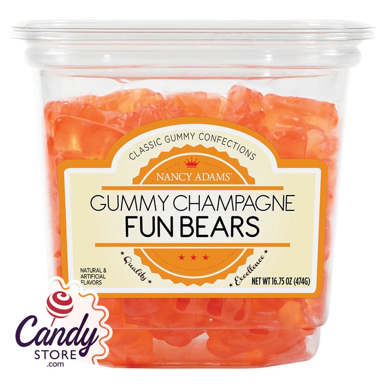 Gummy Champagne Fun Bears Tub – 12ct