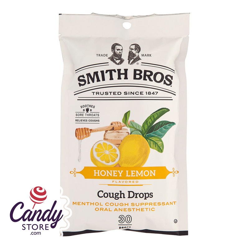 Honey Lemon Smith Bros Cough Drops – 12ct Bags