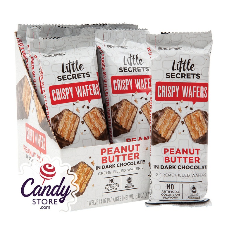 Little Secrets Peanut Butter Dark Chocolate Crispy Wafers 1.4oz Pouch – 96ct
