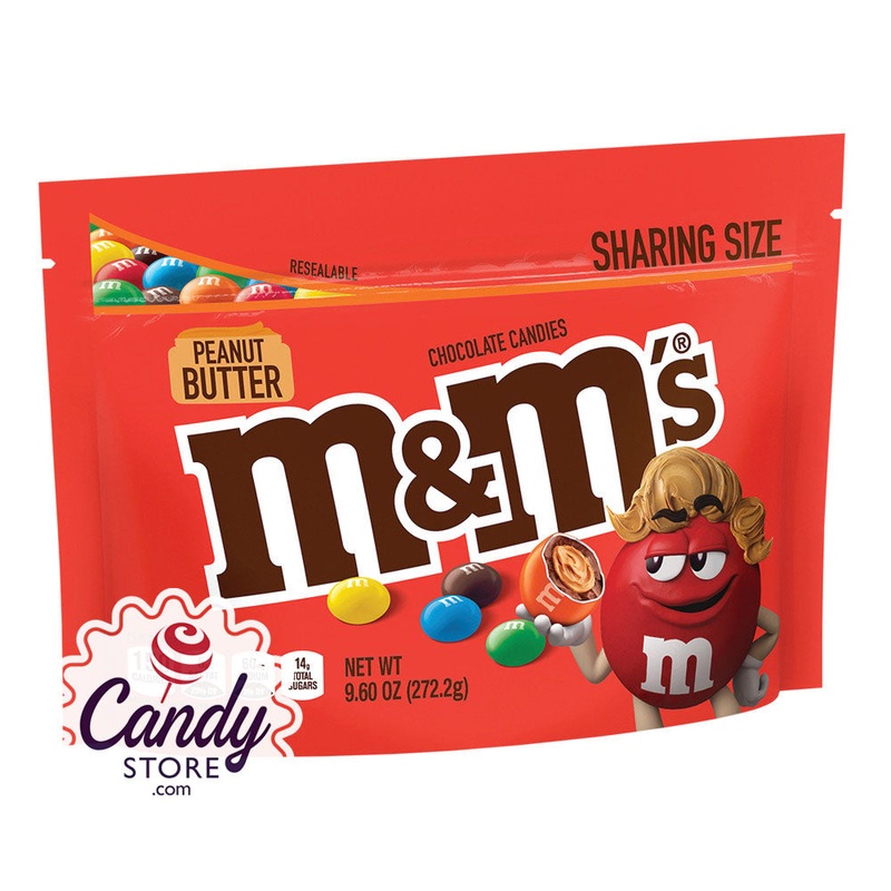 M&M’s Peanut Butter 9.6oz Pouch – 8ct